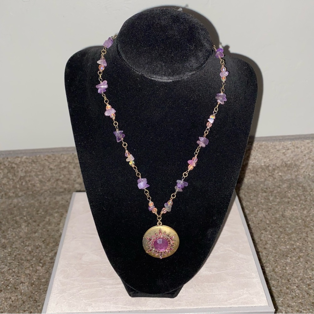 Vintage amethyst locket